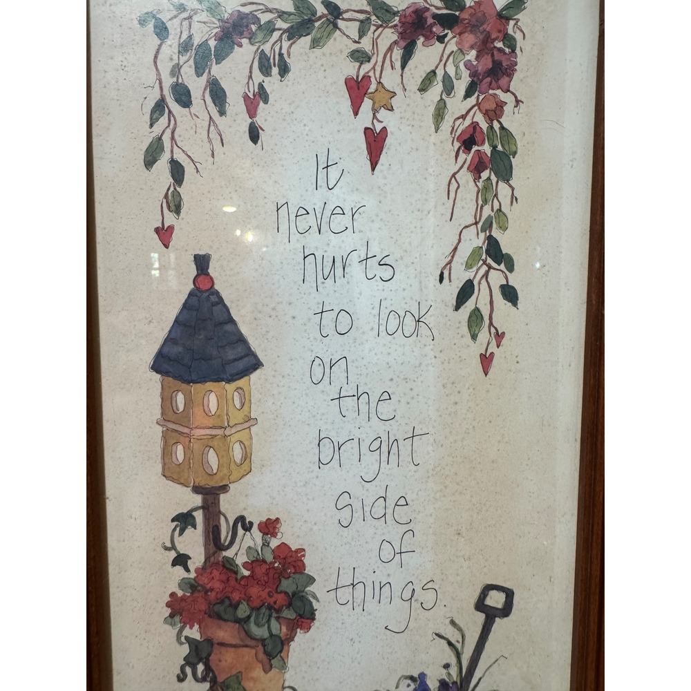 Carol Robinson Framed Wall Art Country Garden Inspirational Quote Brown - Picture 2 of 14